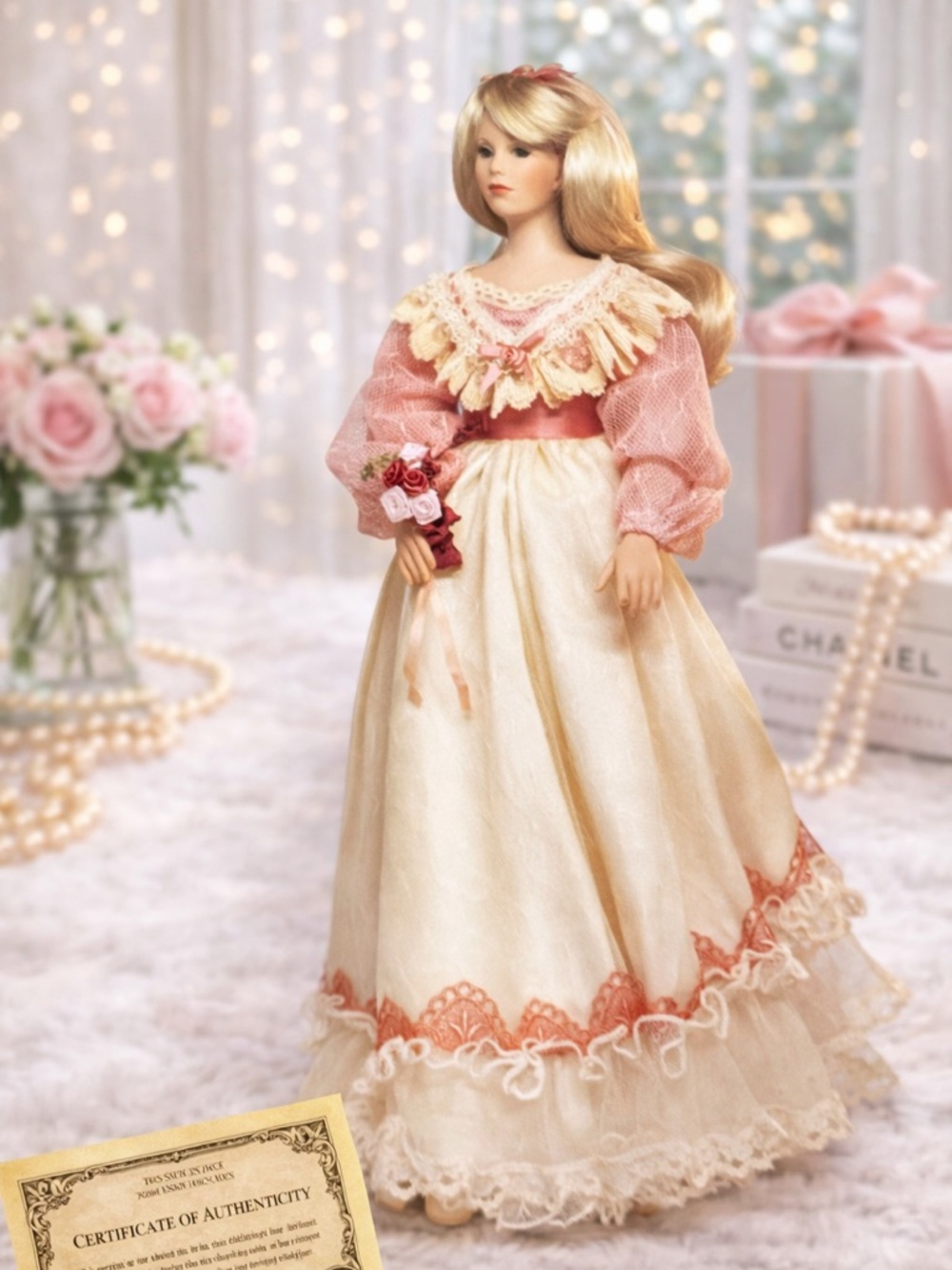 Paradise Galleries Maid of Honor Doll COA Wedding Collection Displa